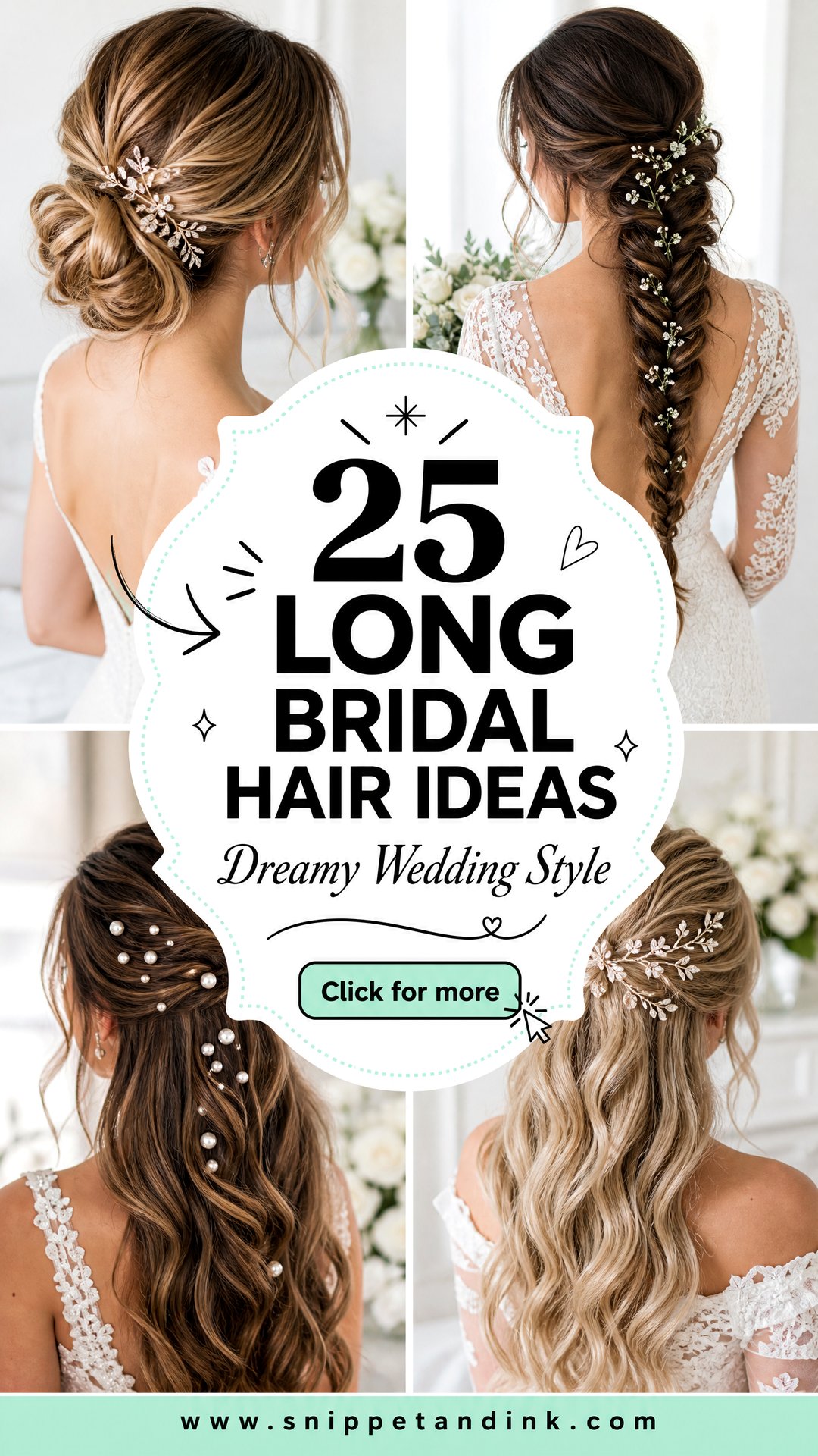 25 Long Bridal Hair Ideas for Dreamy Wedding Day Style - 25 Long Bridal Hair Ideas for Dreamy Wedding Day Style