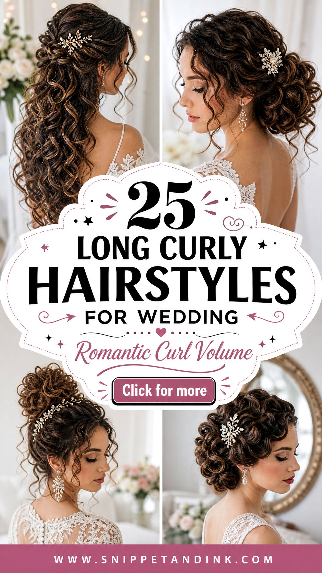 25 Long Curly Hairstyles for Wedding for Romantic Volume - 25 Long Curly Hairstyles for Wedding for Romantic Volume