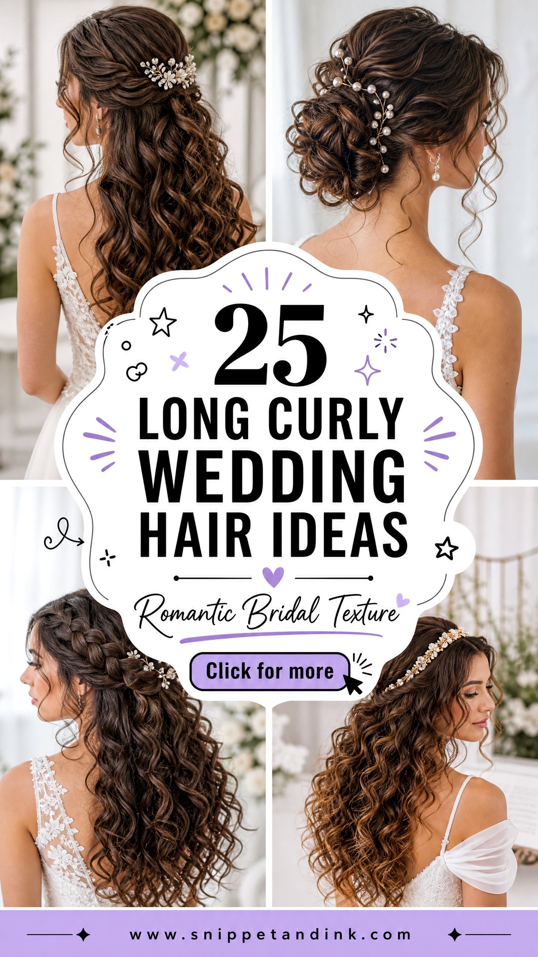 25 Long Curly Wedding Hair Ideas for Romantic Bridal Texture - 25 Long Curly Wedding Hair Ideas for Romantic Bridal Texture