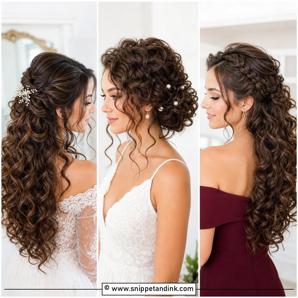 25 Long Curly Wedding Hair Ideas for Romantic Bridal Texture