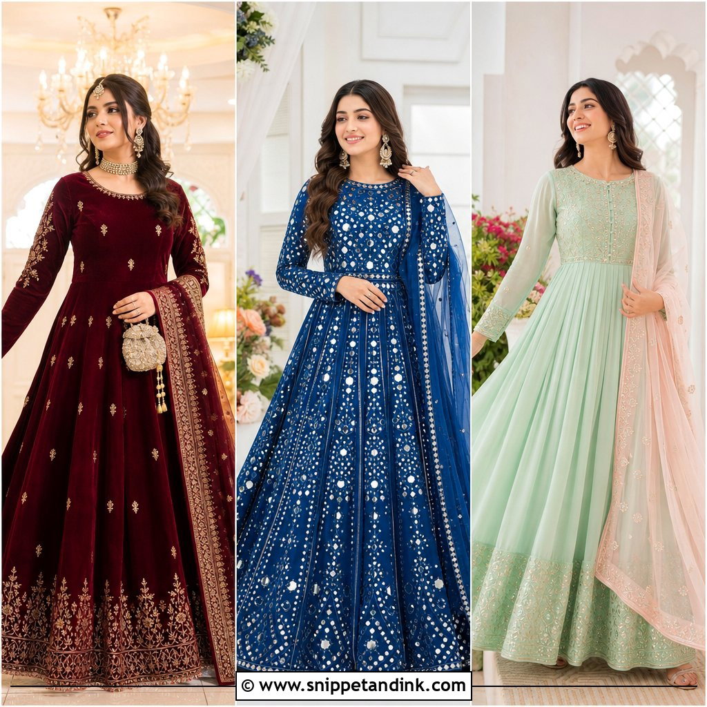 25 Long Frock Designs for Wedding for Elegant Traditional Style