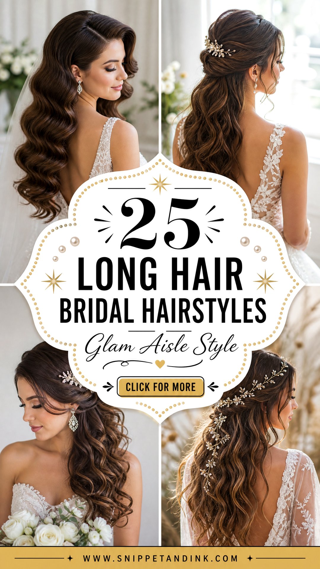 25 Long Hair Bridal Hairstyles for Glamorous Aisle Style - 25 Long Hair Bridal Hairstyles for Glamorous Aisle Style