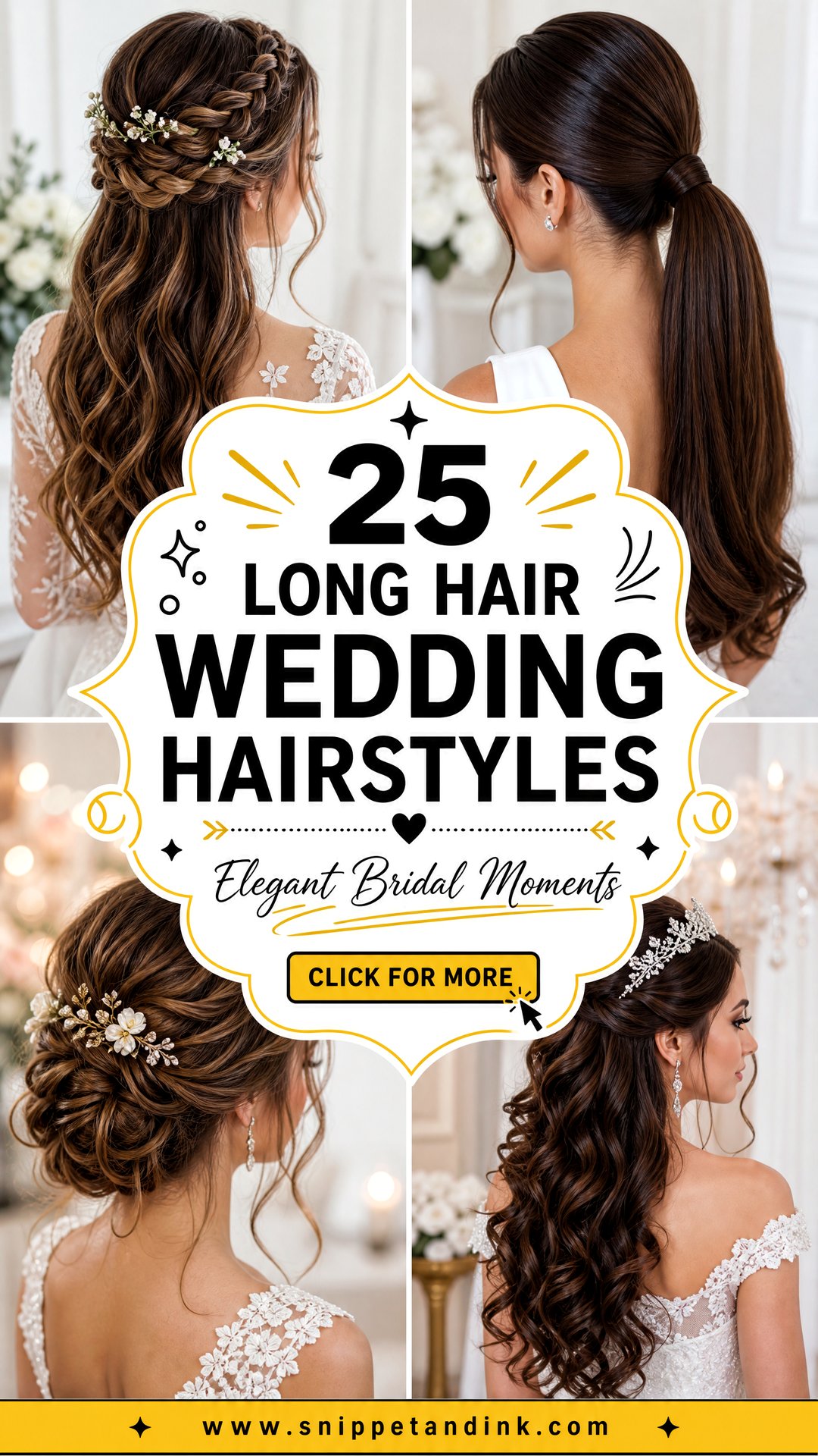 25 Long Hair Wedding Hairstyles for Elegant Bridal Moments - 25 Long Hair Wedding Hairstyles for Elegant Bridal Moments