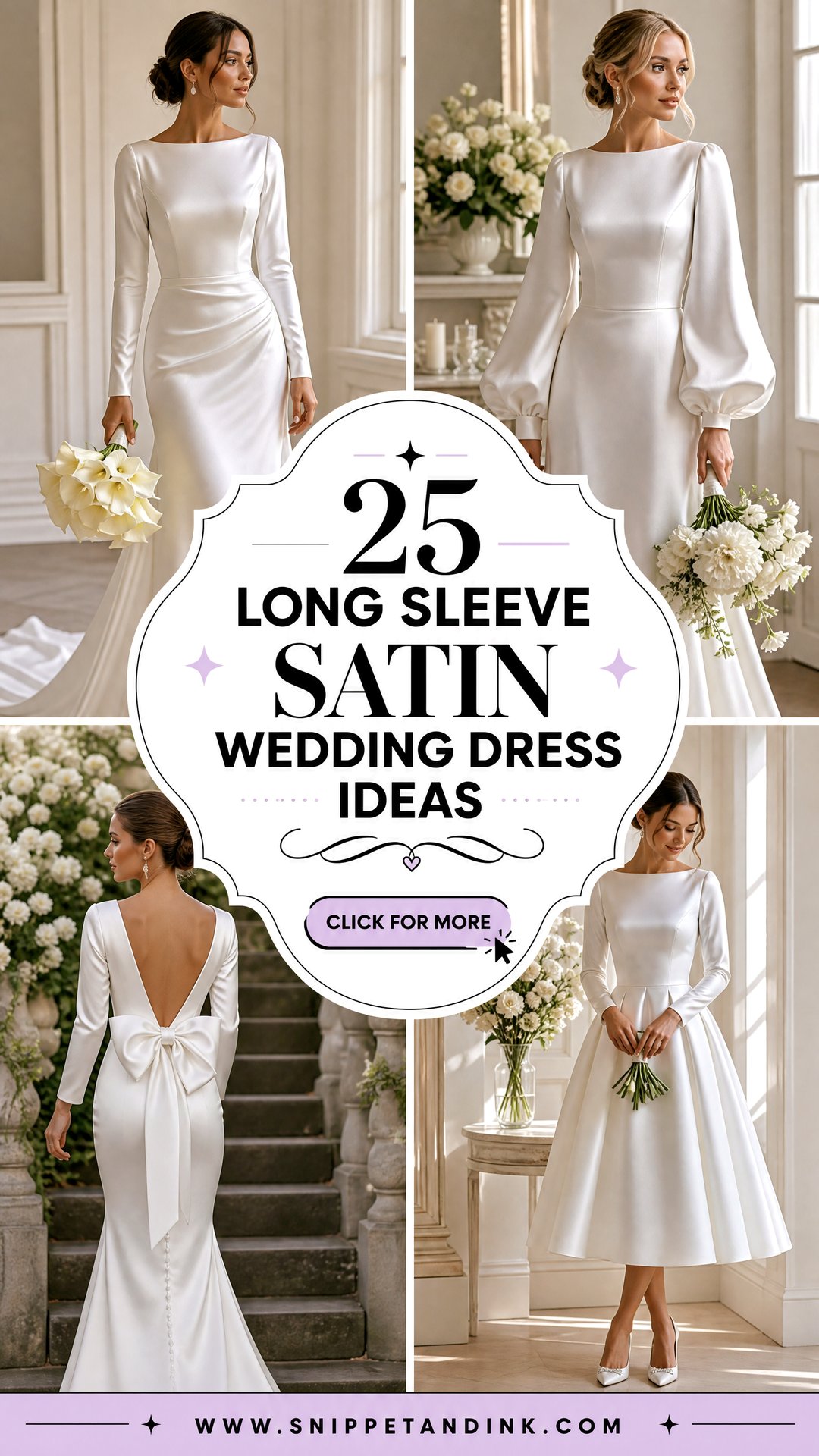 25 Long Sleeve Satin Wedding Dress Ideas for Timeless Style - 25 Long Sleeve Satin Wedding Dress Ideas for Timeless Style