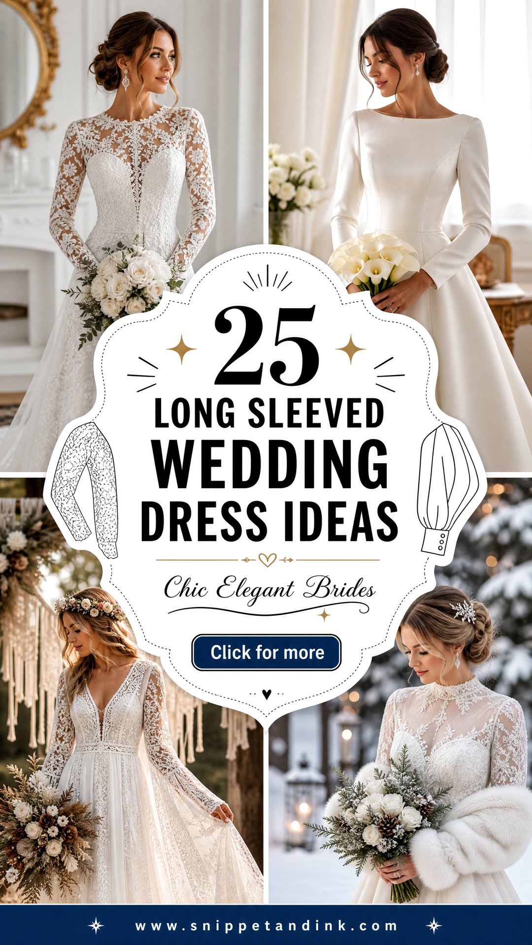 25 Long Sleeved Wedding Dress Ideas For Chic Elegant Brides - 25 Long Sleeved Wedding Dress Ideas For Chic Elegant Brides