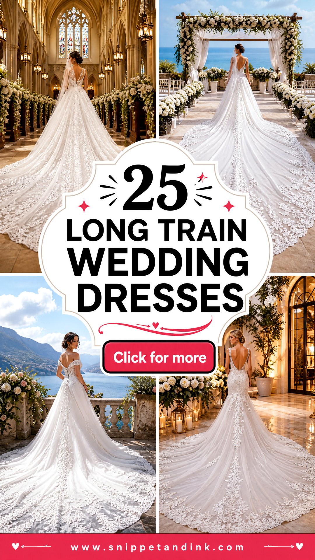 25 Long Train Wedding Dresses Dramatic Styles Brides Adore - 25 Long Train Wedding Dresses: Dramatic Styles Brides Adore