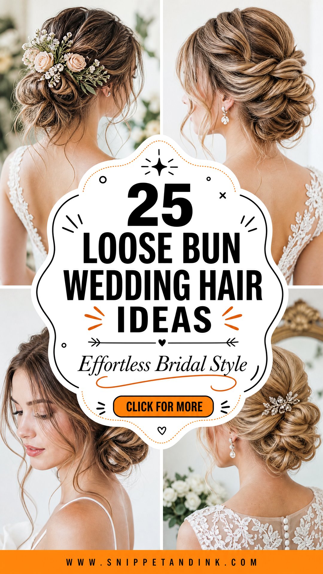25 Loose Bun Wedding Hair Ideas for Effortless Bridal Style - 25 Loose Bun Wedding Hair Ideas for Effortless Bridal Style