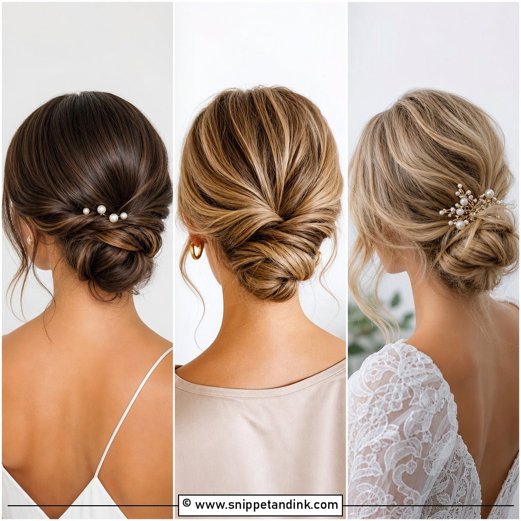 25 Loose Low Bun Wedding Hair Ideas for Soft Bridal Glam