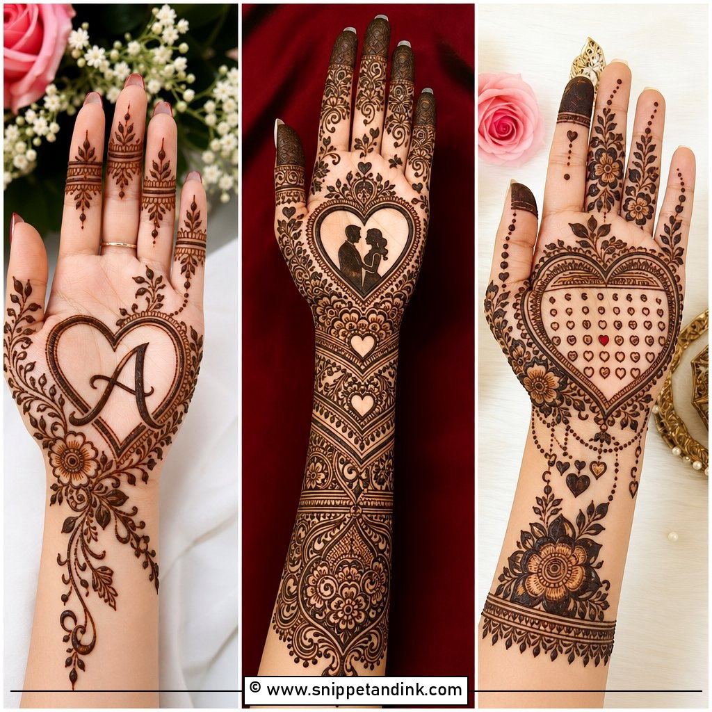 25 Love Mehndi Designs for Romantic Bridal Inspiration