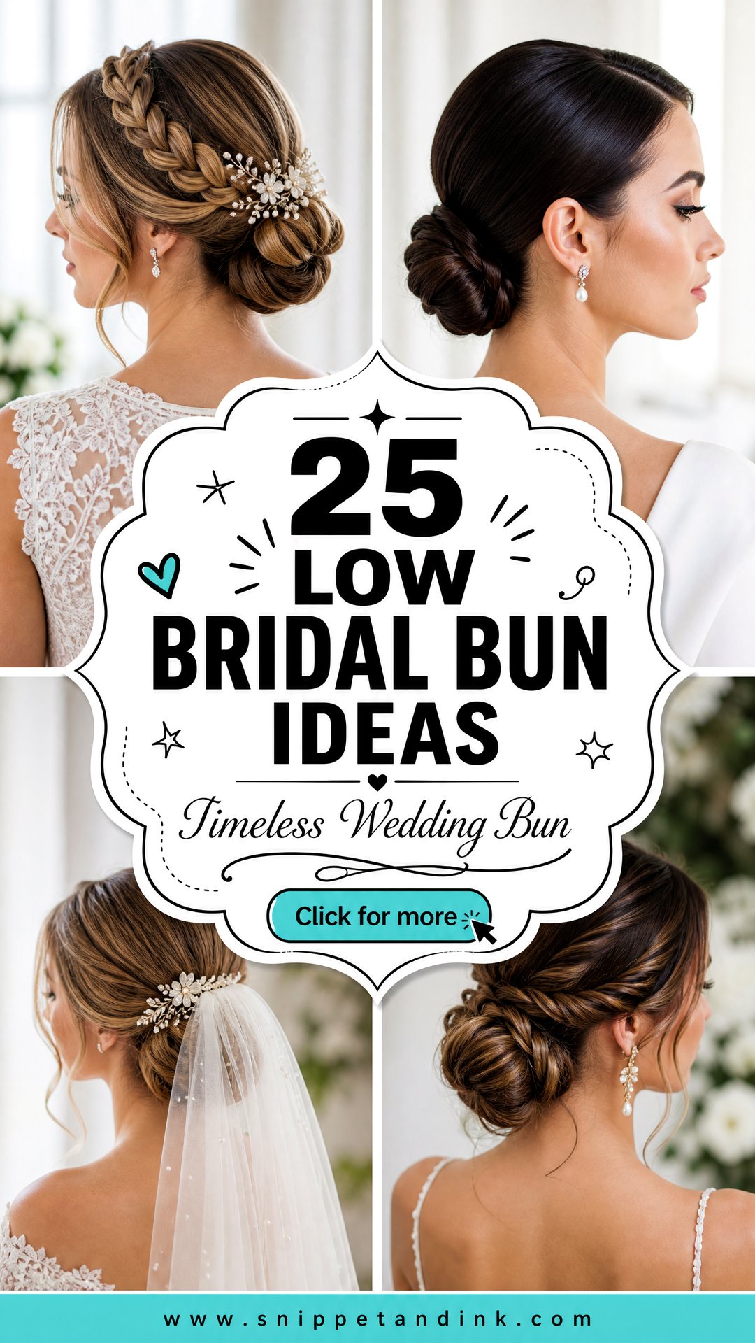 25 Low Bridal Bun Ideas for Timeless Wedding Day Style - 25 Low Bridal Bun Ideas for Timeless Wedding Day Style