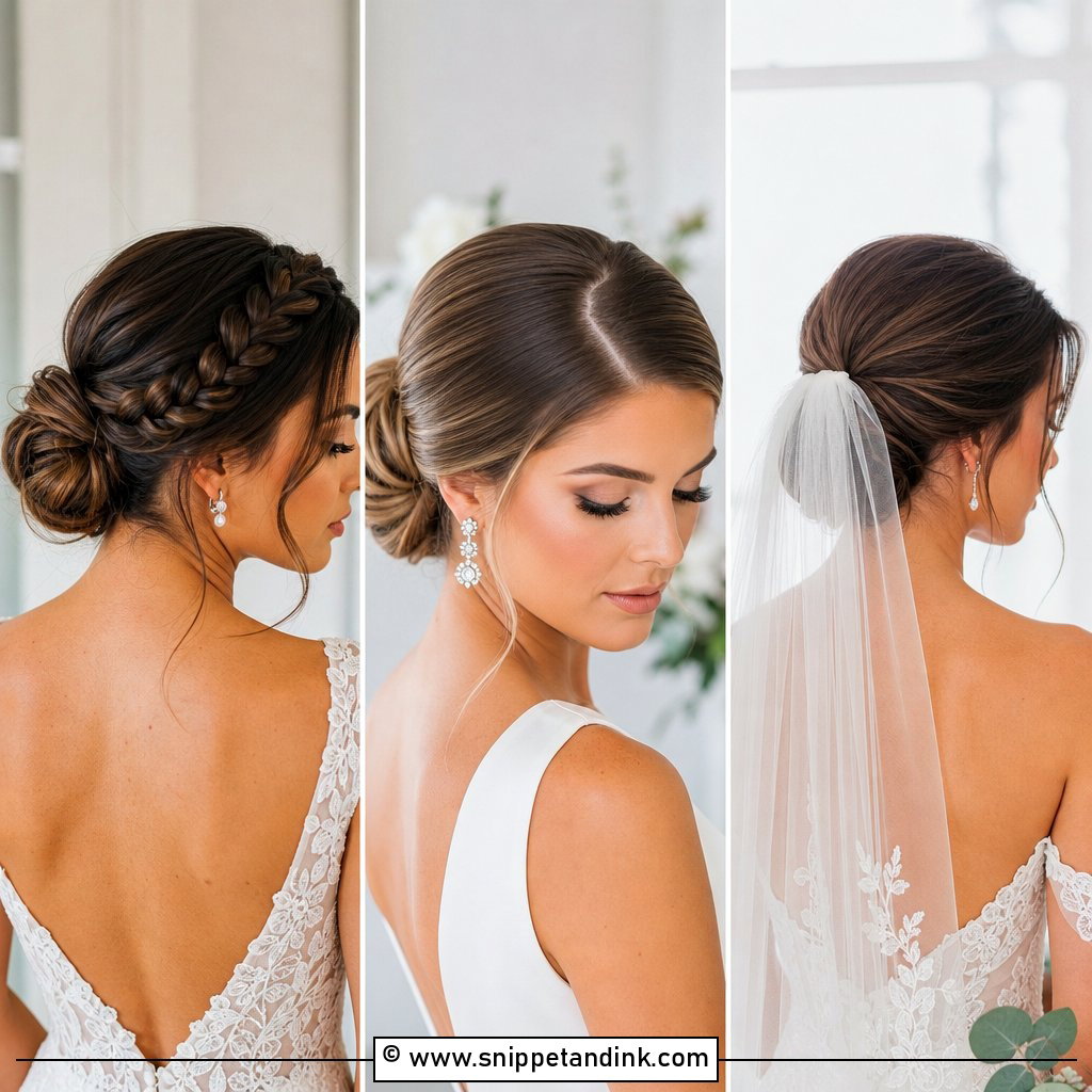 25 Low Bridal Bun Ideas for Timeless Wedding Day Style