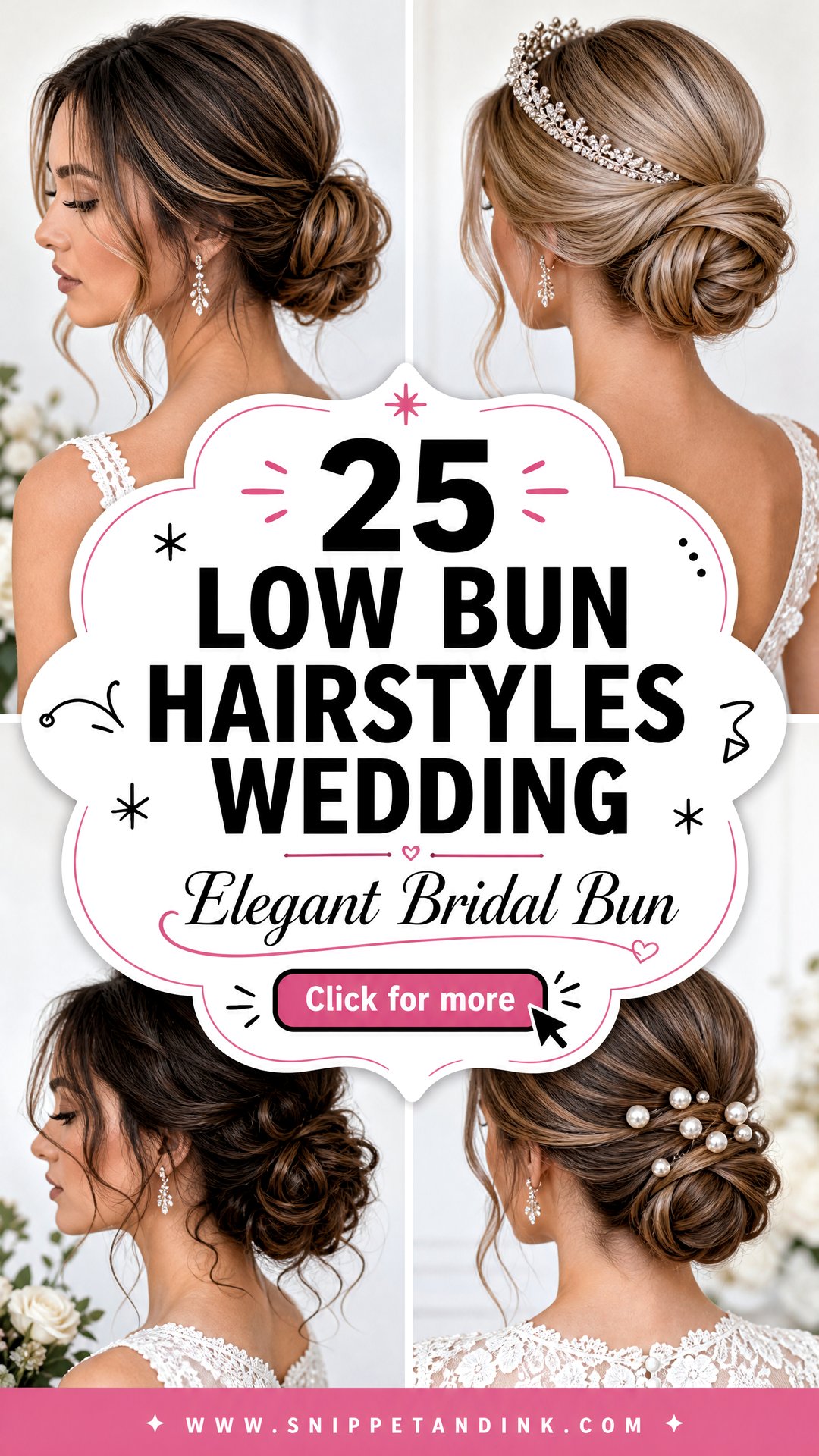 25 Low Bun Hairstyles Wedding for an Elegant Bridal Look - 25 Low Bun Hairstyles Wedding for an Elegant Bridal Look