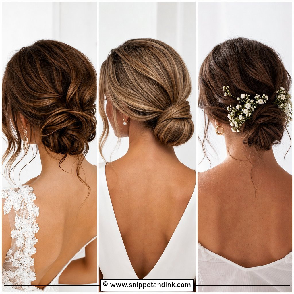 25 Low Bun Wedding Hair Front View Ideas Brides Will Love