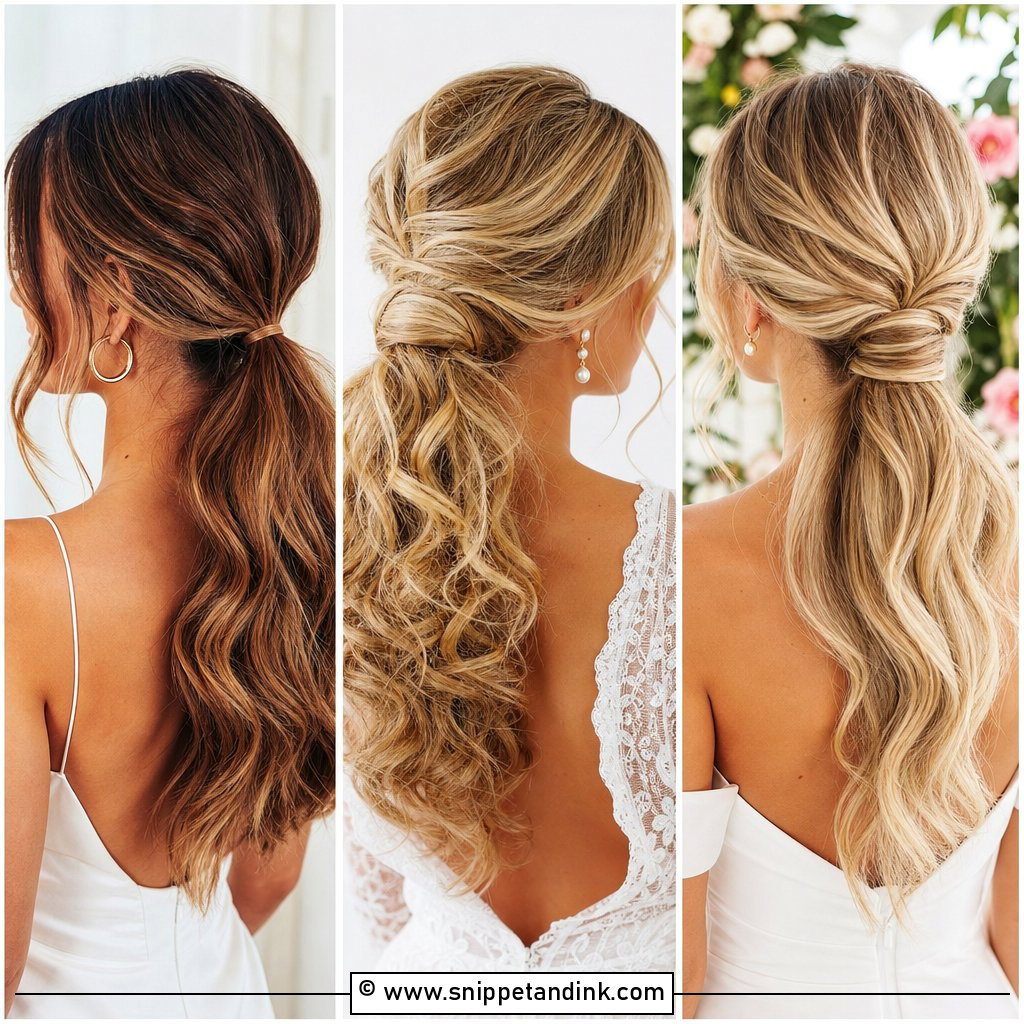 25 Low Ponytail Wedding Hair Ideas for Elegant Brides Today