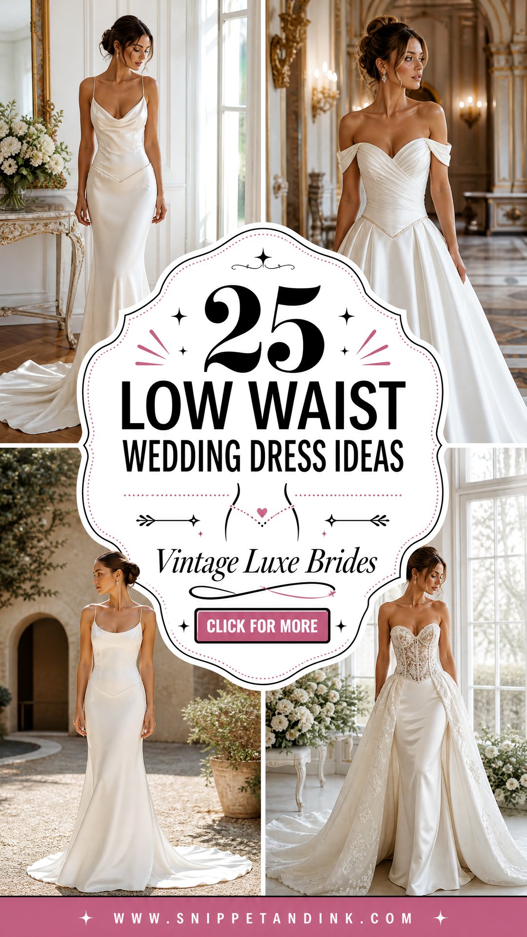 25 Low Waist Wedding Dress Ideas for Vintage-Luxe Brides - 25 Low Waist Wedding Dress Ideas for Vintage-Luxe Brides