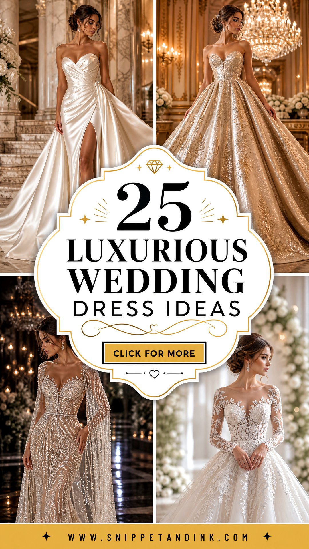 25 Luxurious Wedding Dress Ideas Made for Glamorous Brides - 25 Luxurious Wedding Dress Ideas Made for Glamorous Brides