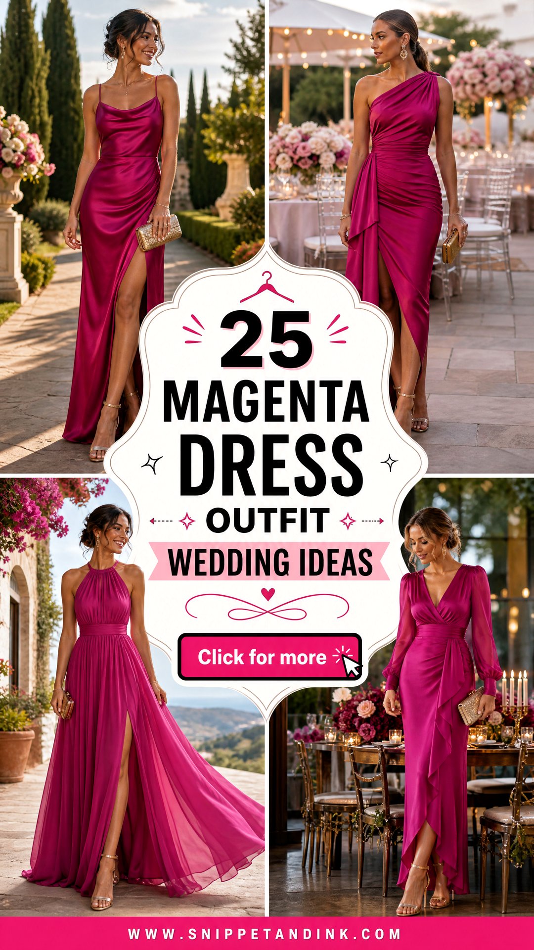 25 Magenta Dress Outfit Wedding Ideas for Bold Wedding Guests - 25 Magenta Dress Outfit Wedding Ideas for Bold Wedding Guests