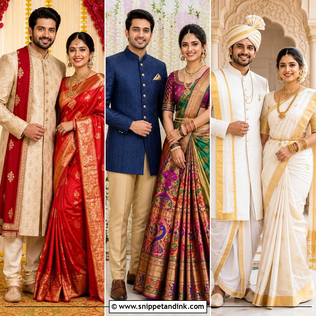 25 Maharashtrian Wedding Couple Outfits