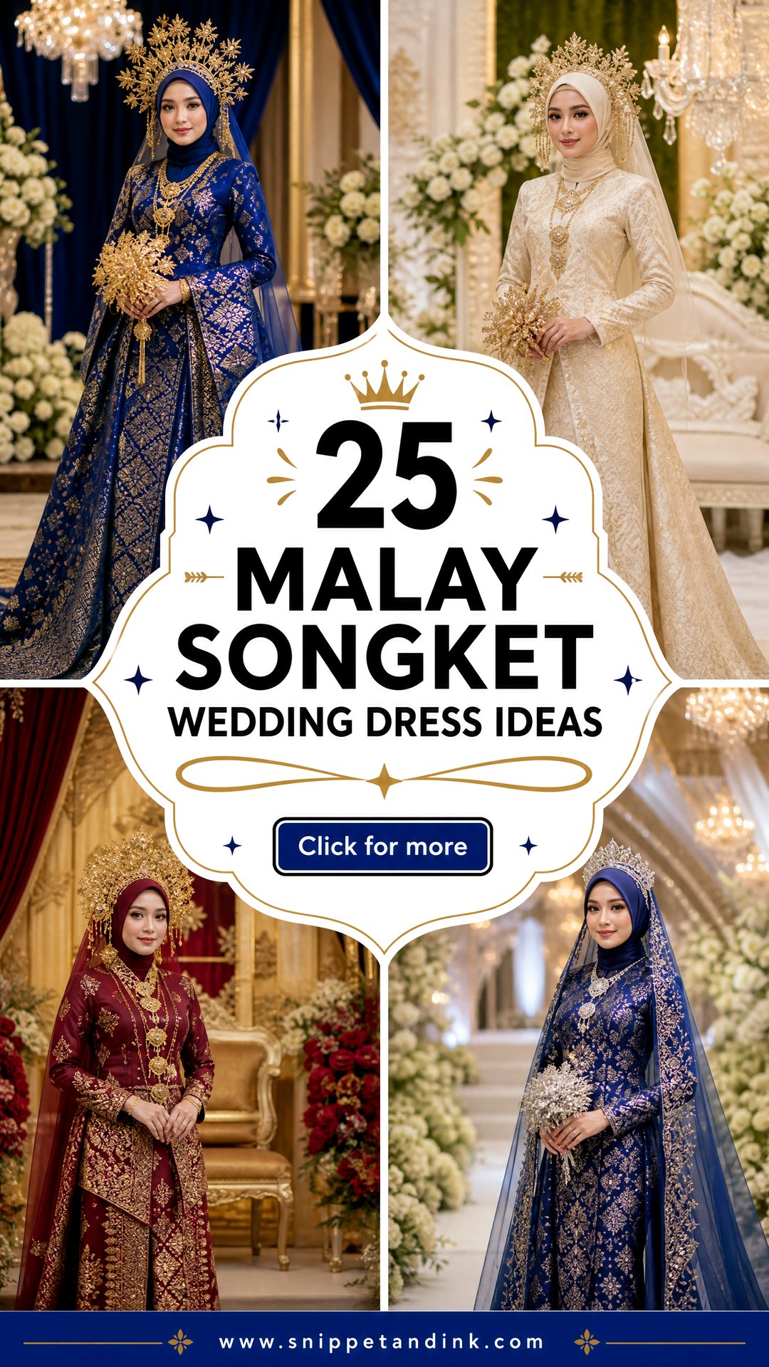 25 Malay Songket Wedding Dress Ideas for Modern Regal Brides - 25 Malay Songket Wedding Dress Ideas for Modern Regal Brides