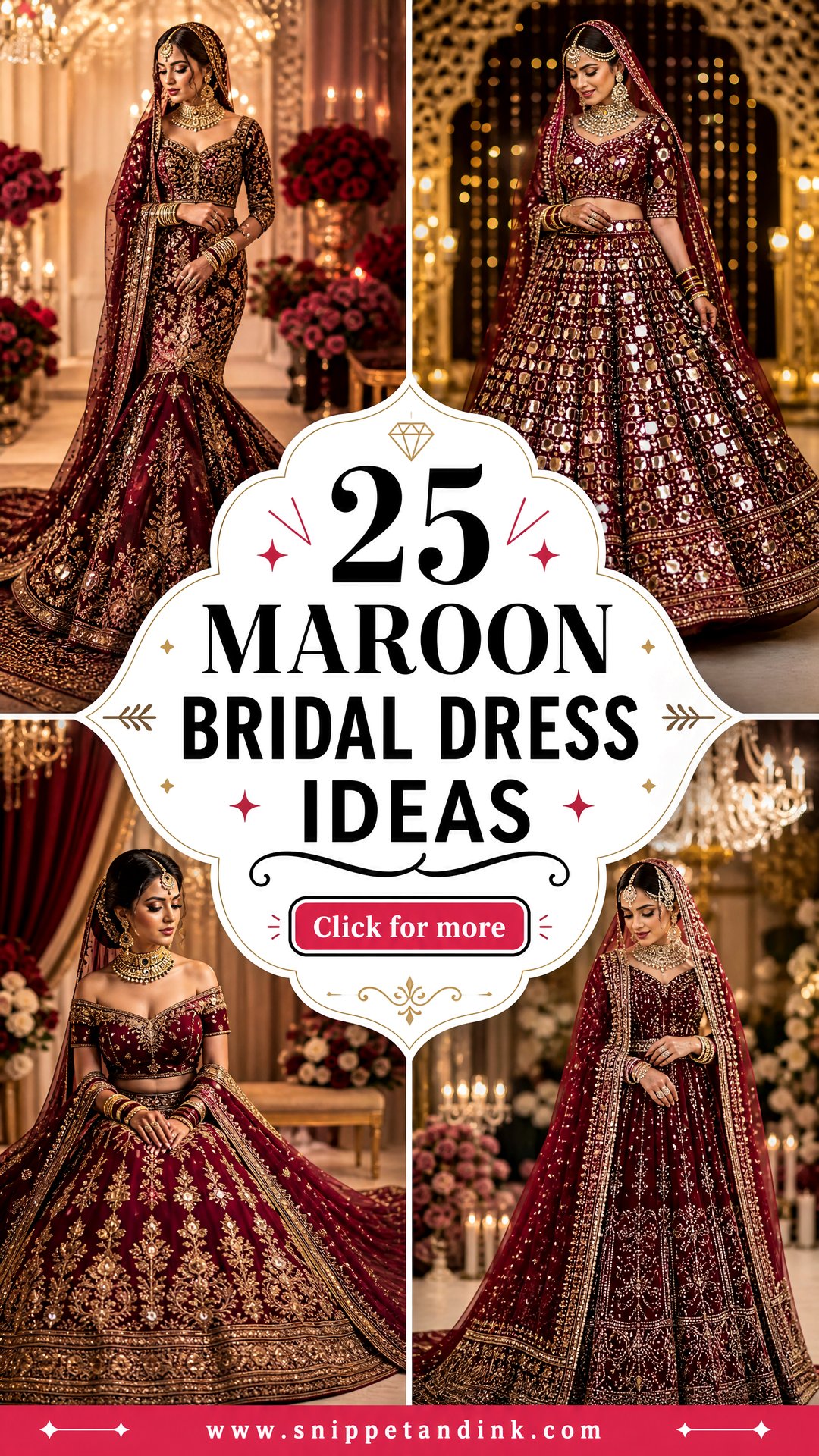 25 Maroon Bridal Dress Ideas for a Rich Regal Wedding Look - 25 Maroon Bridal Dress Ideas for a Rich, Regal Wedding Look