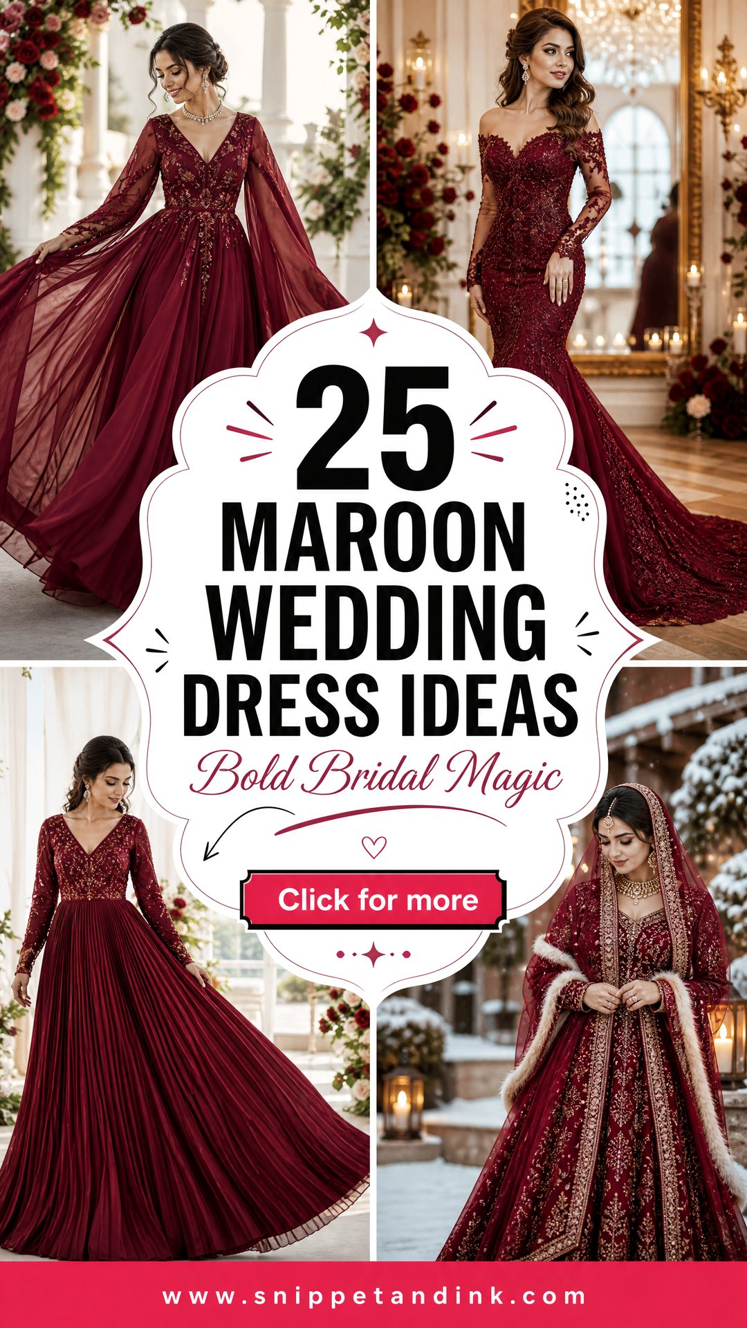 25 Maroon Wedding Dress Ideas for Bold Bridal Style Inspo - 25 Maroon Wedding Dress Ideas for Bold Bridal Style Inspo