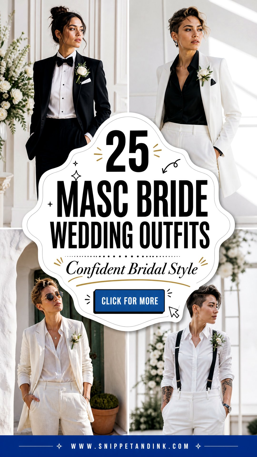 25 Masc Bride Wedding Outfits For Confident Bridal Style - 25 Masc Bride Wedding Outfits For Confident Bridal Style