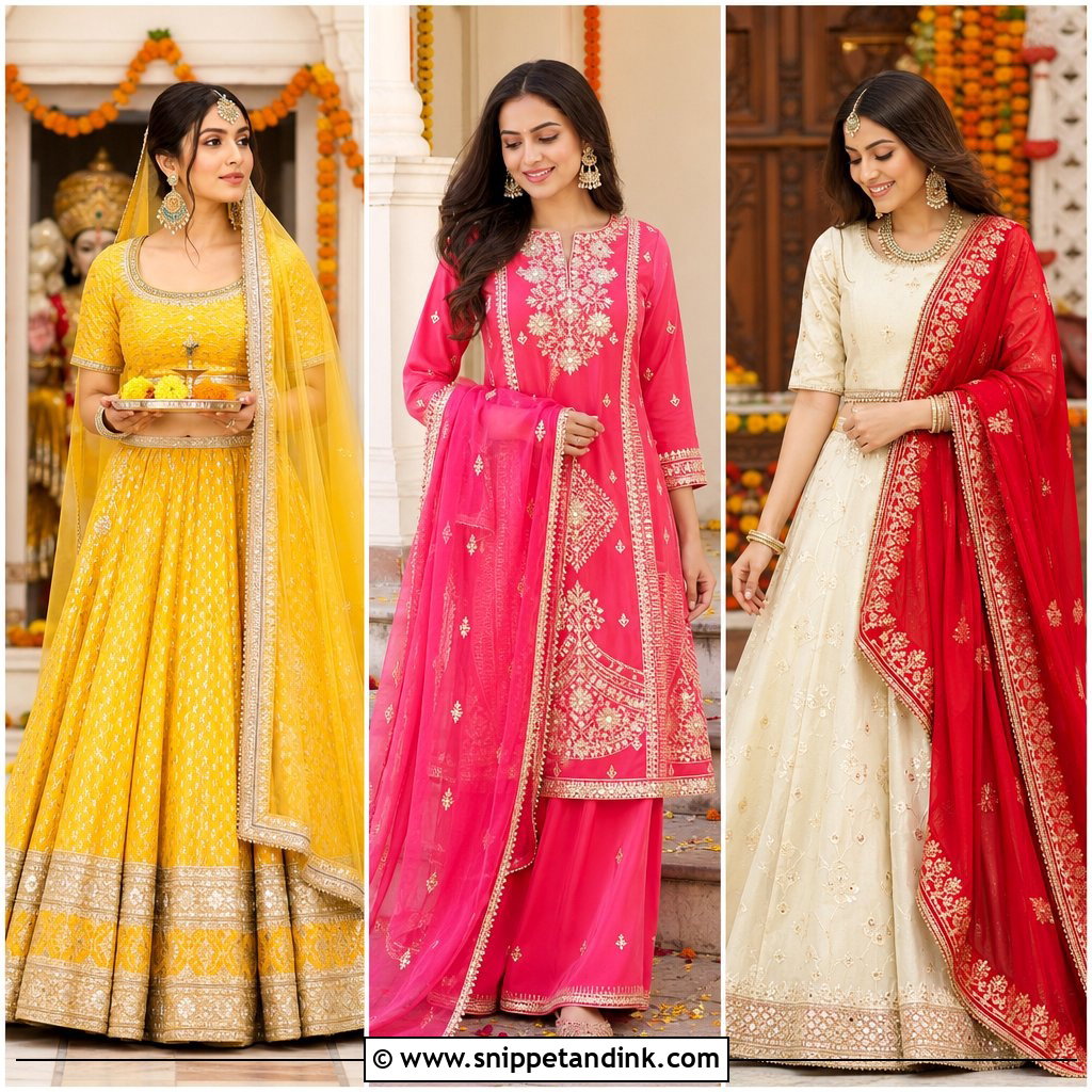 25 Mata Pujan Dress for Bride Ideas: Elegant Ceremony Looks