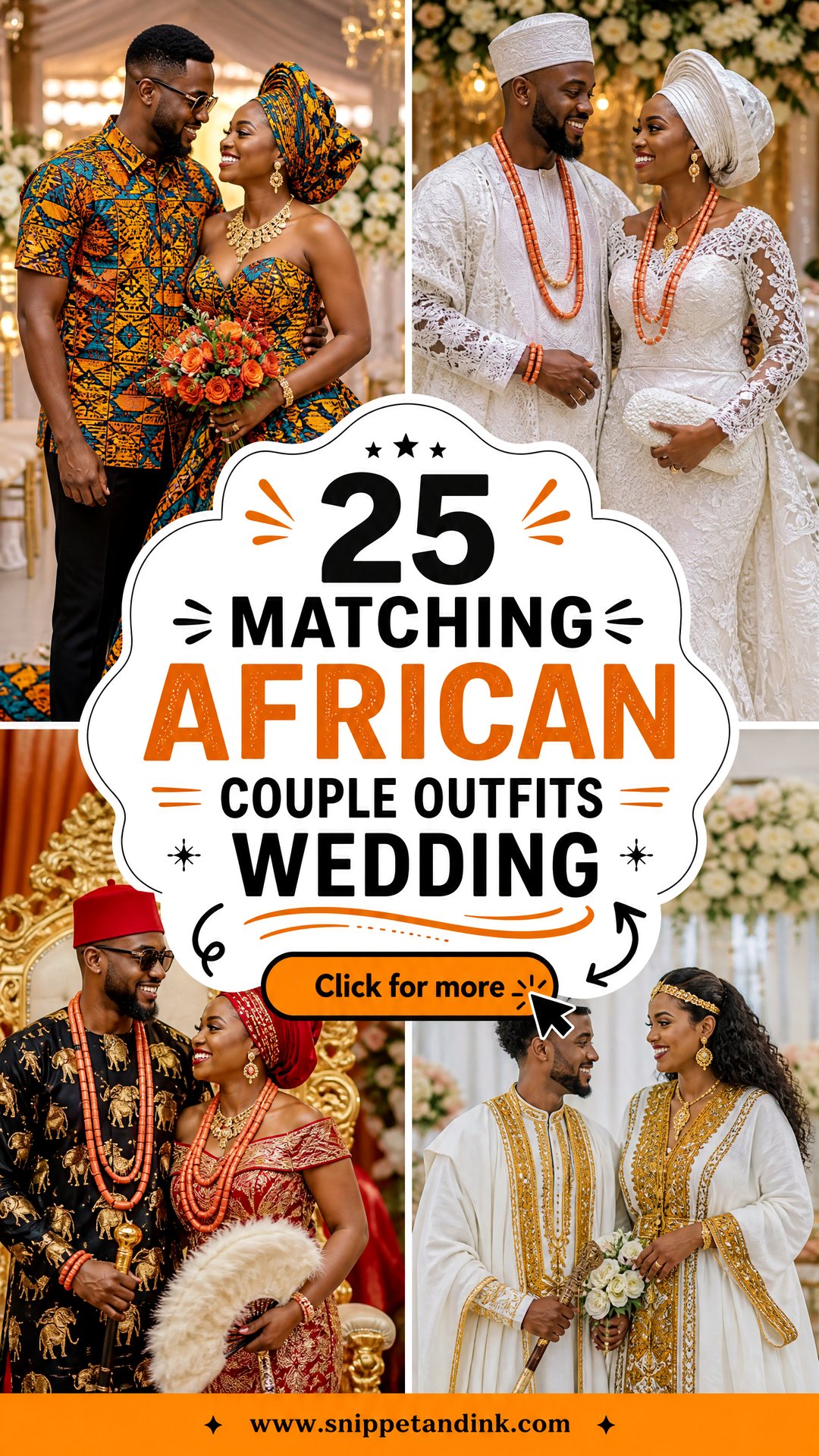 25 Matching African Couple Outfits Wedding Striking Looks - 25 Matching African Couple Outfits Wedding: Striking Looks