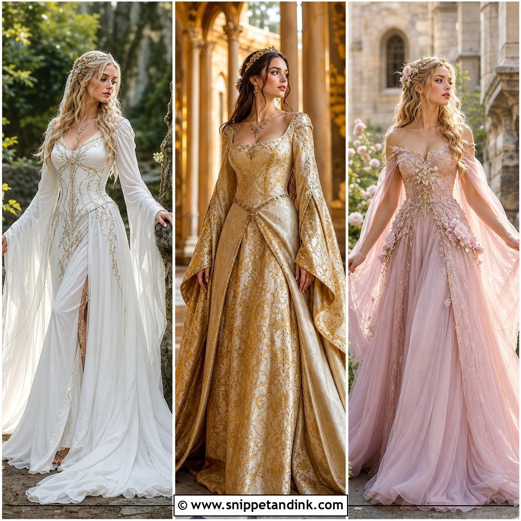 25 Medieval Fantasy Wedding Dress Ideas for Storybook Ceremonies