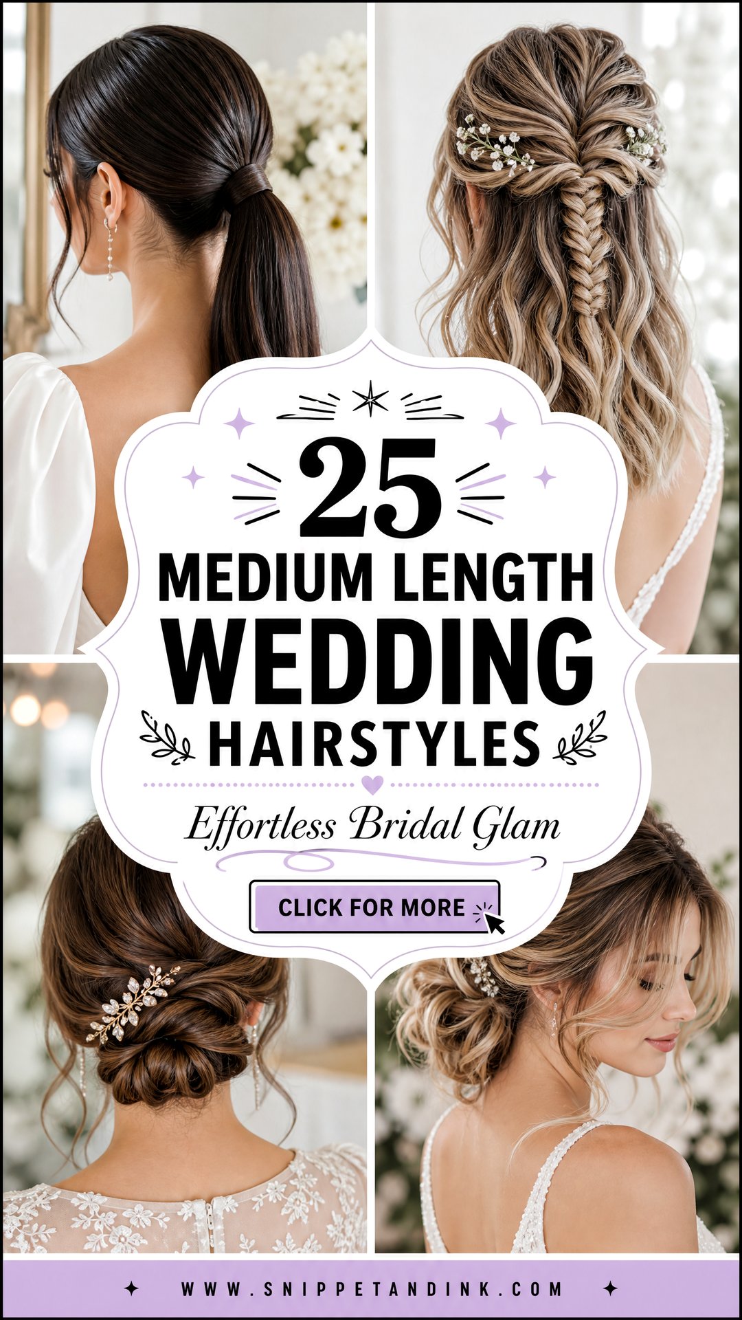 25 Medium Length Wedding Hairstyles for Effortless Glam - 25 Medium Length Wedding Hairstyles for Effortless Glam