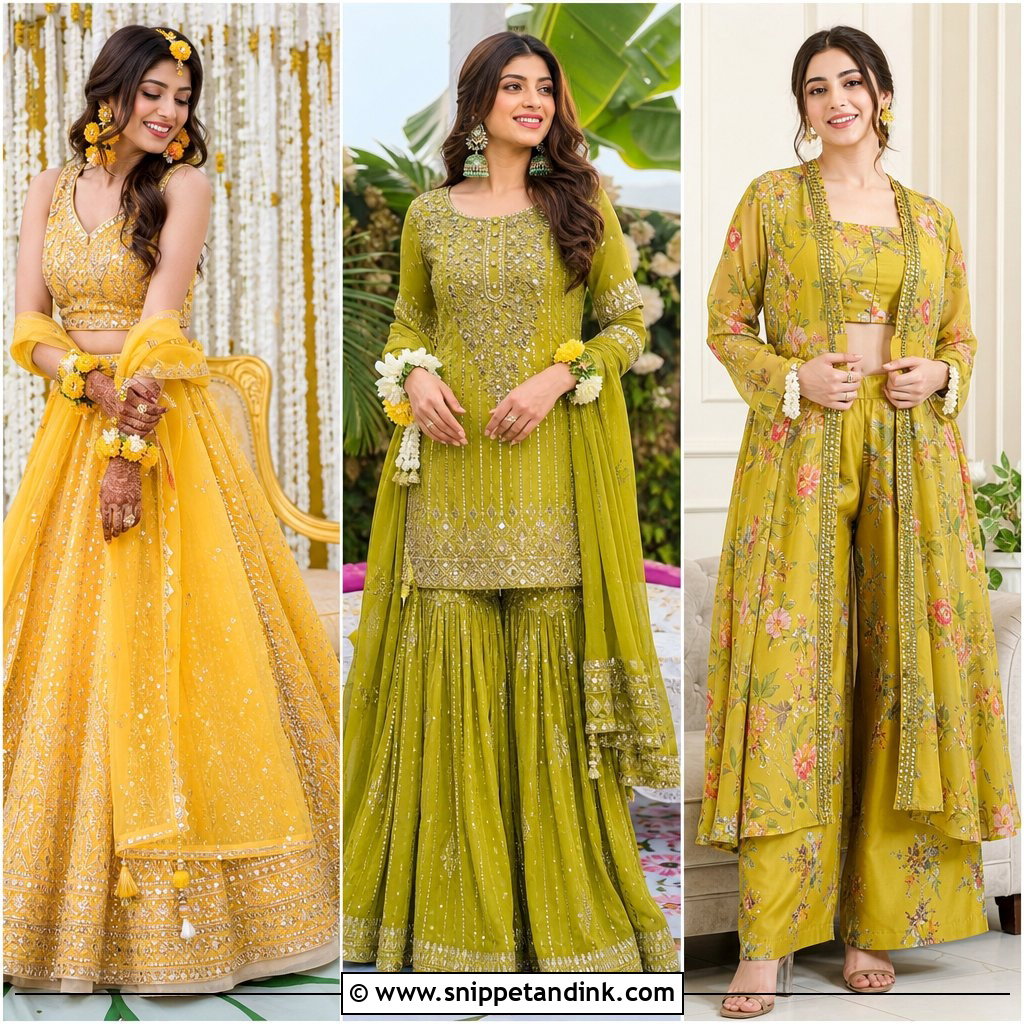 25 Mehandi Dress for Bride Ideas: Radiant Looks for Brides