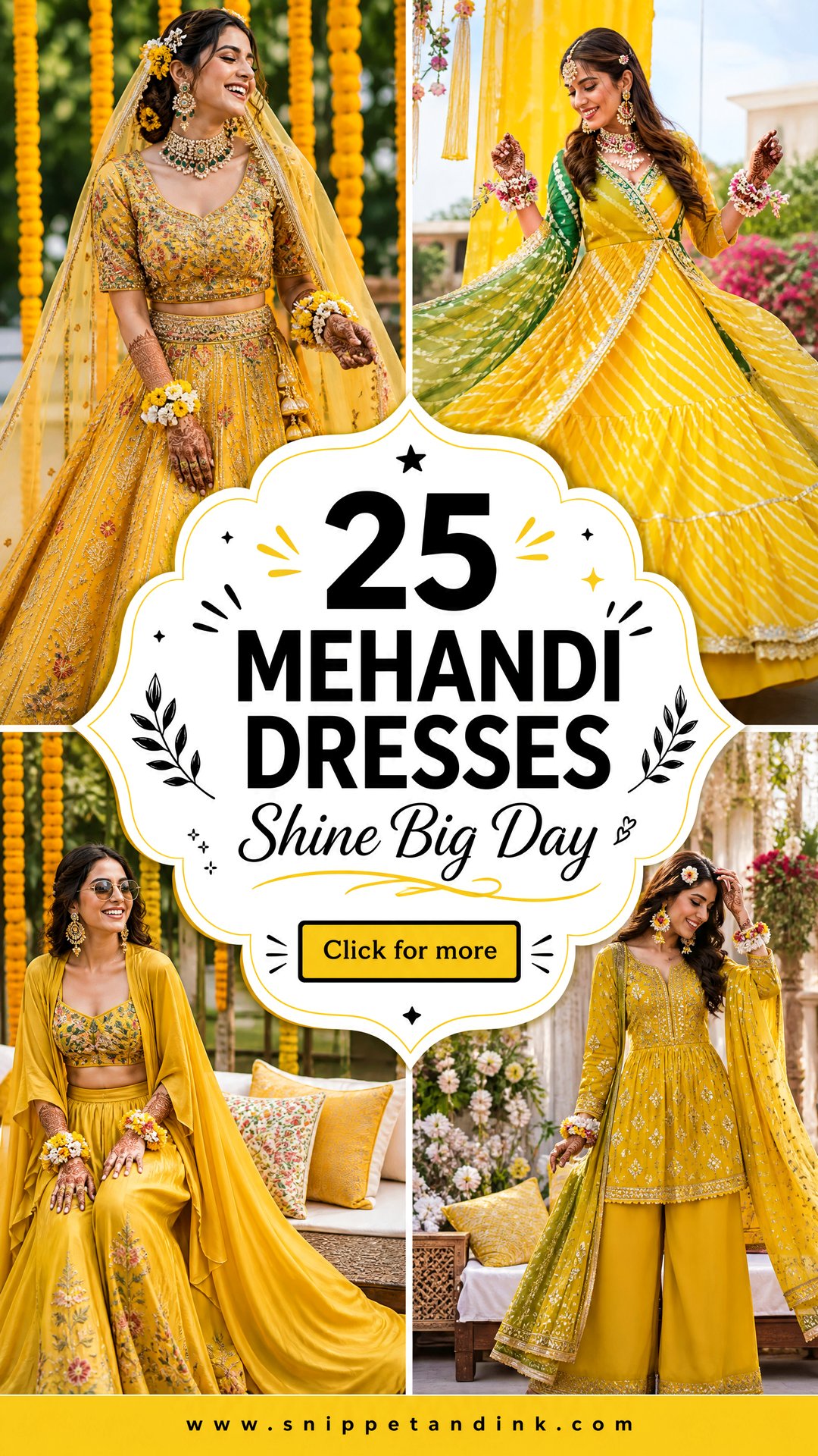 25 Mehandi Dresses for Brides to Shine on the Big Day - 25 Mehandi Dresses for Brides to Shine on the Big Day