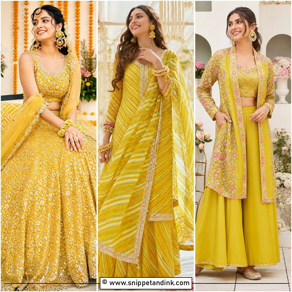 25 Mehandi Dresses for Brides to Shine on the Big Day