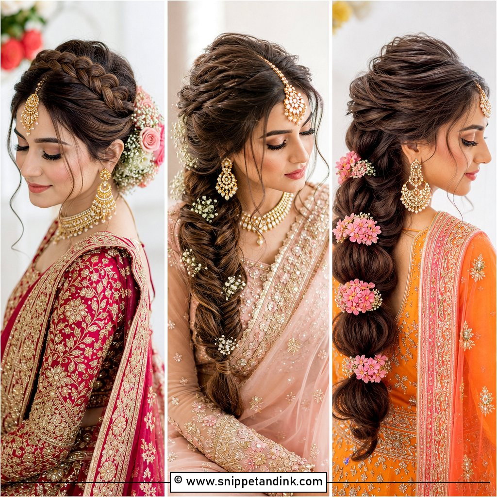 25 Mehandi Hairstyles for Bride Elegant Looks for the Big Day