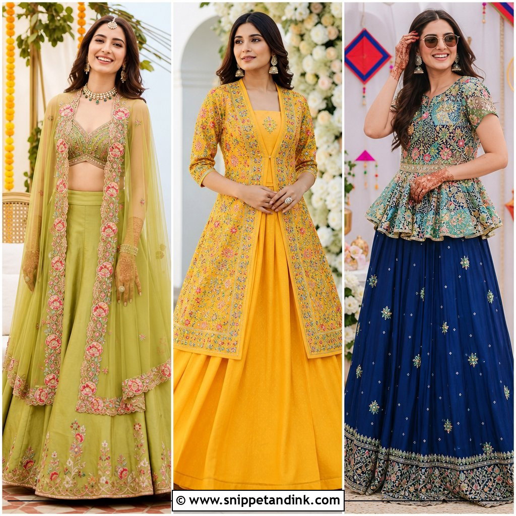 25 Mehendi Outfit Ideas for Bride: Colorful Styles to Adore