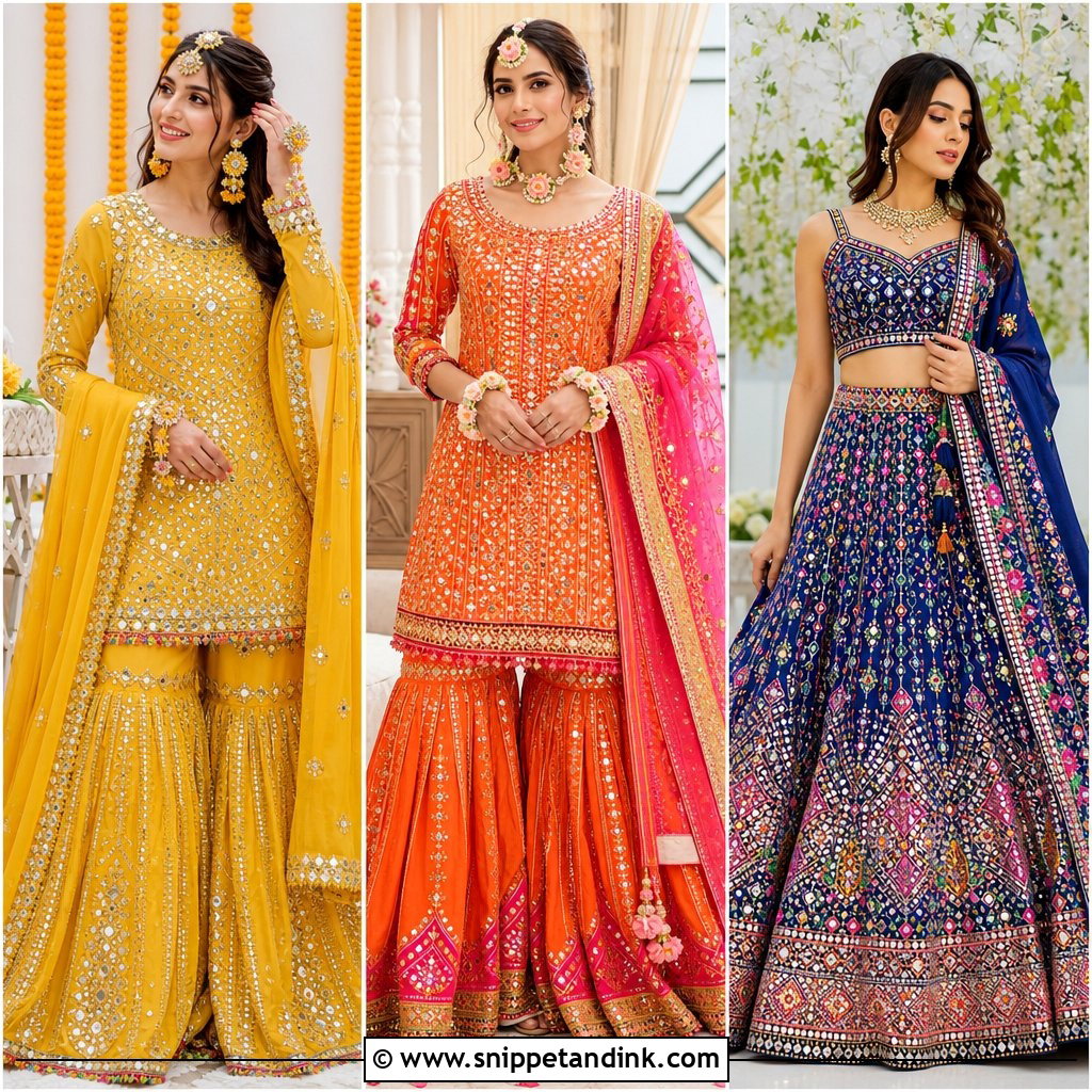 25 Mehndi Bridal Dress Ideas: Stunning Styles for Brides