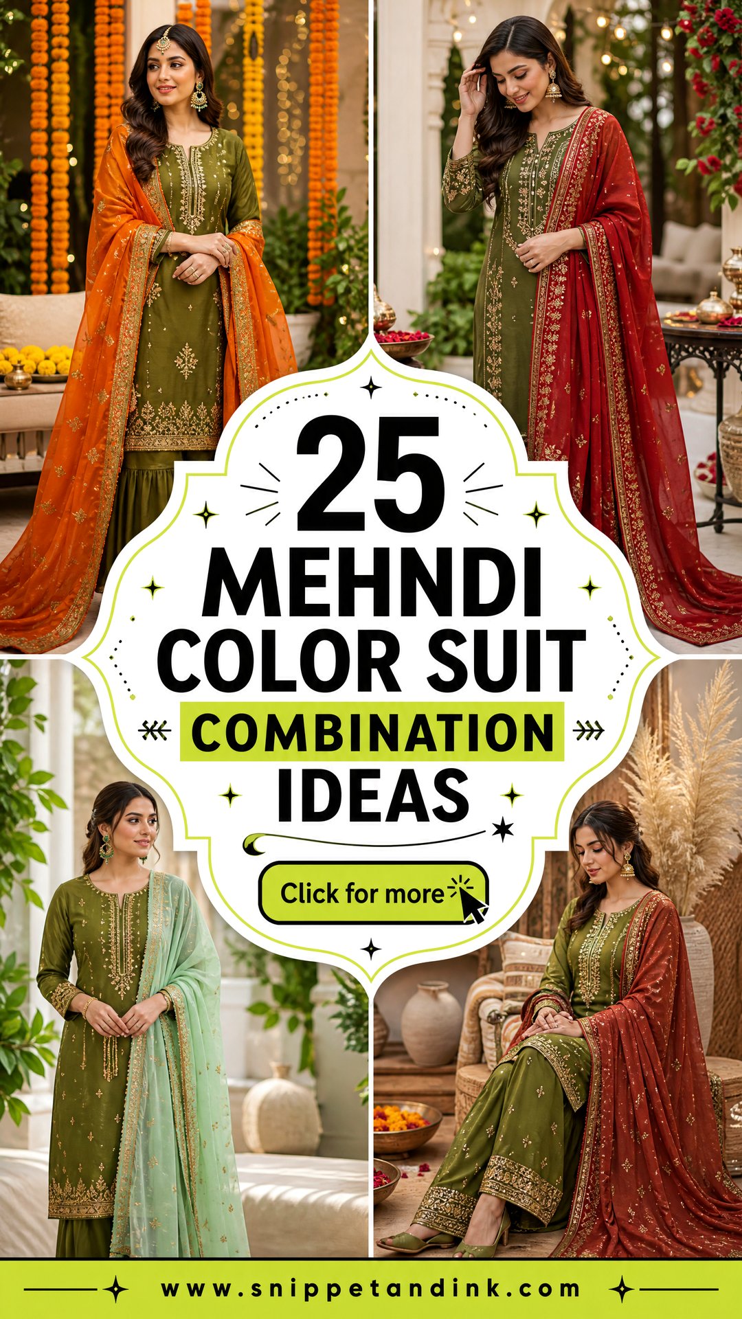 25 Mehndi Color Suit Combination Ideas Stylish Pairings to Try - 25 Mehndi Color Suit Combination Ideas: Stylish Pairings to Try
