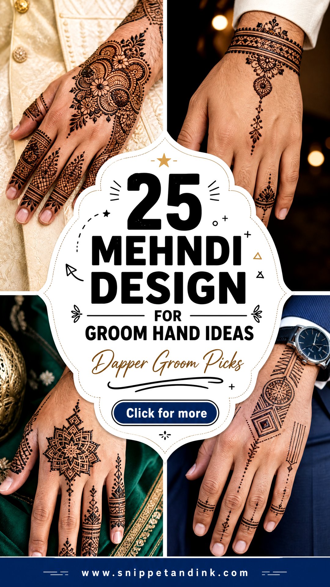25 Mehndi Design for Groom Hand Ideas Dapper Wedding Picks - 25 Mehndi Design for Groom Hand Ideas: Dapper Wedding Picks
