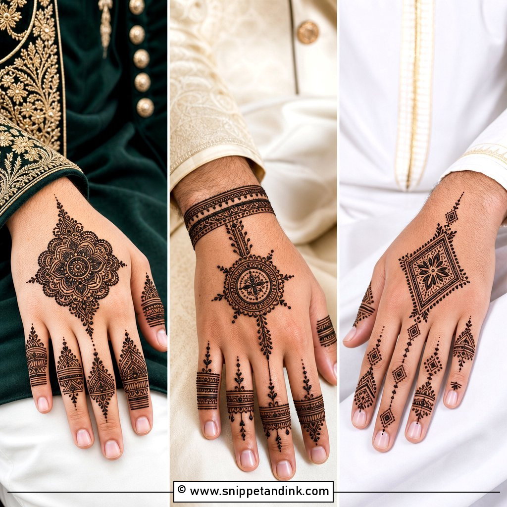 25 Mehndi Design for Groom Hand Ideas Dapper Wedding Picks