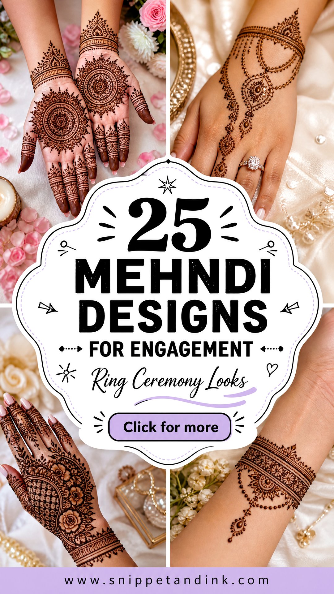 25 Mehndi Designs for Engagement Pretty Ring Ceremony Looks - 25 Mehndi Designs for Engagement: Pretty Ring Ceremony Looks