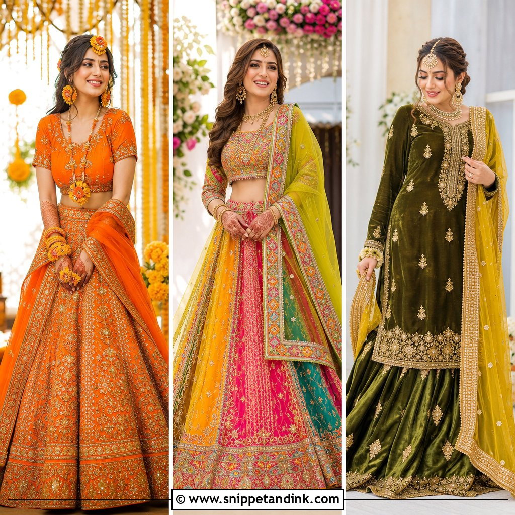 25 Mehndi Dress for Bride Pakistani Bridal Ideas: Elegant Looks