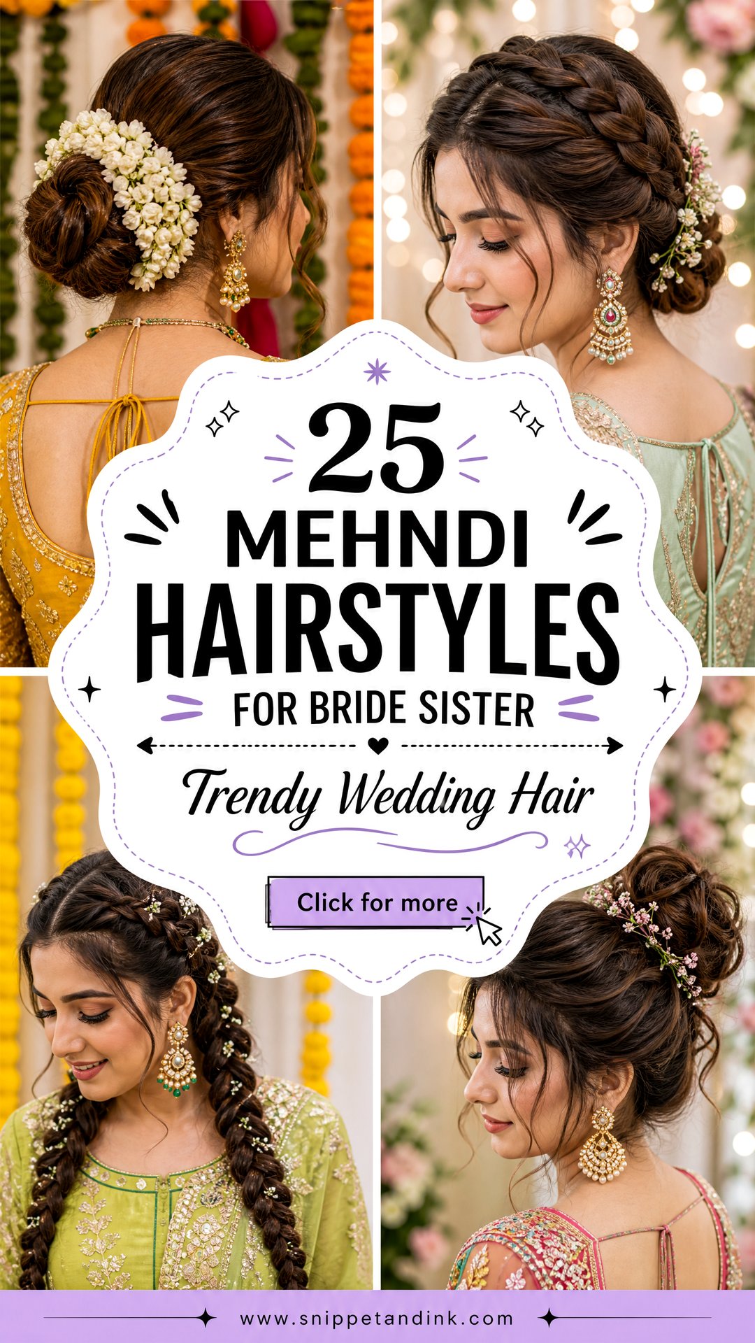25 Mehndi Hairstyles for Bride Sister Trendy Wedding Looks - 25 Mehndi Hairstyles for Bride Sister: Trendy Wedding Looks