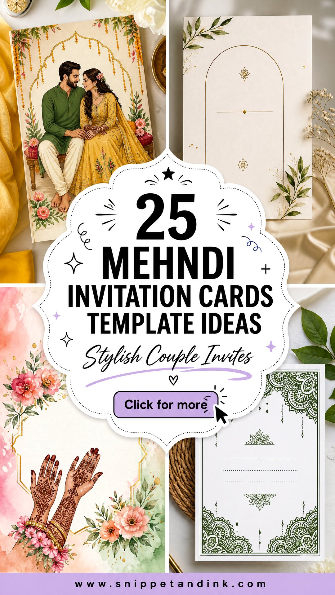 25 Mehndi Invitation Cards Template Ideas for Stylish Couples - 25 Mehndi Invitation Cards Template Ideas for Stylish Couples