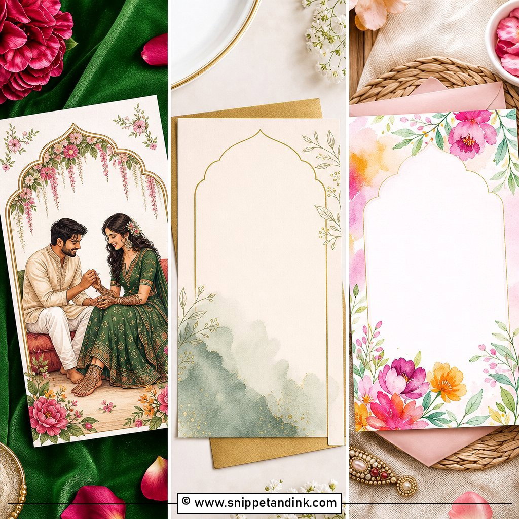 25 Mehndi Invitation Cards Template Ideas for Stylish Couples