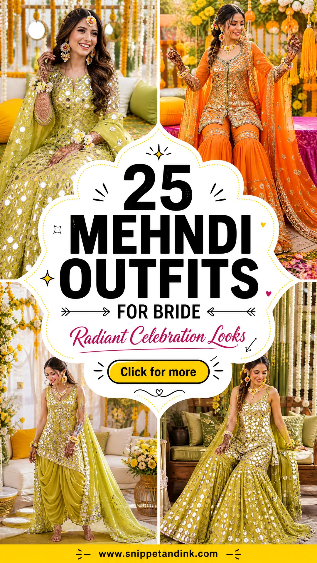 25 Mehndi Outfits for Bride for a Radiant Celebration - 25 Mehndi Outfits for Bride for a Radiant Celebration