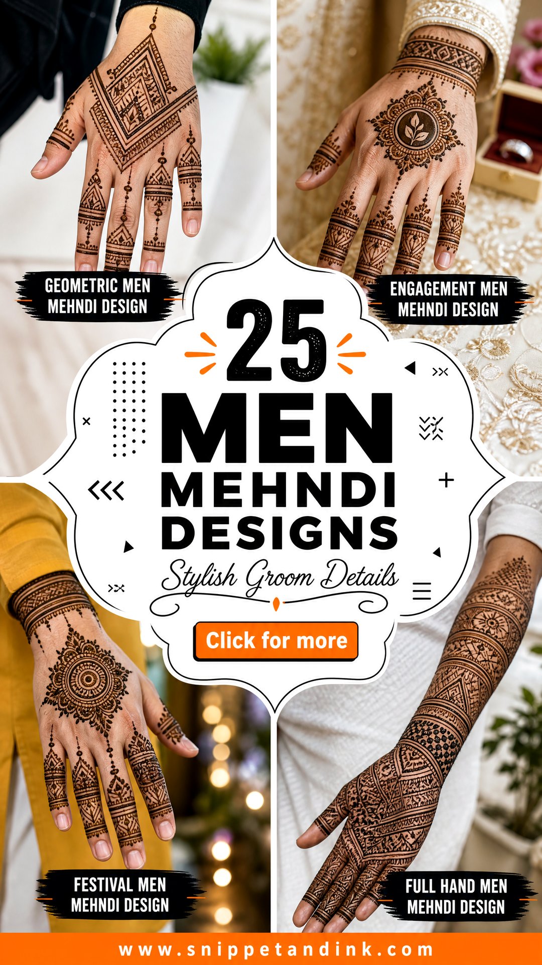 25 Men Mehndi Designs for Stylish Grooms and Guests Today - 25 Men Mehndi Designs for Stylish Grooms and Guests Today
