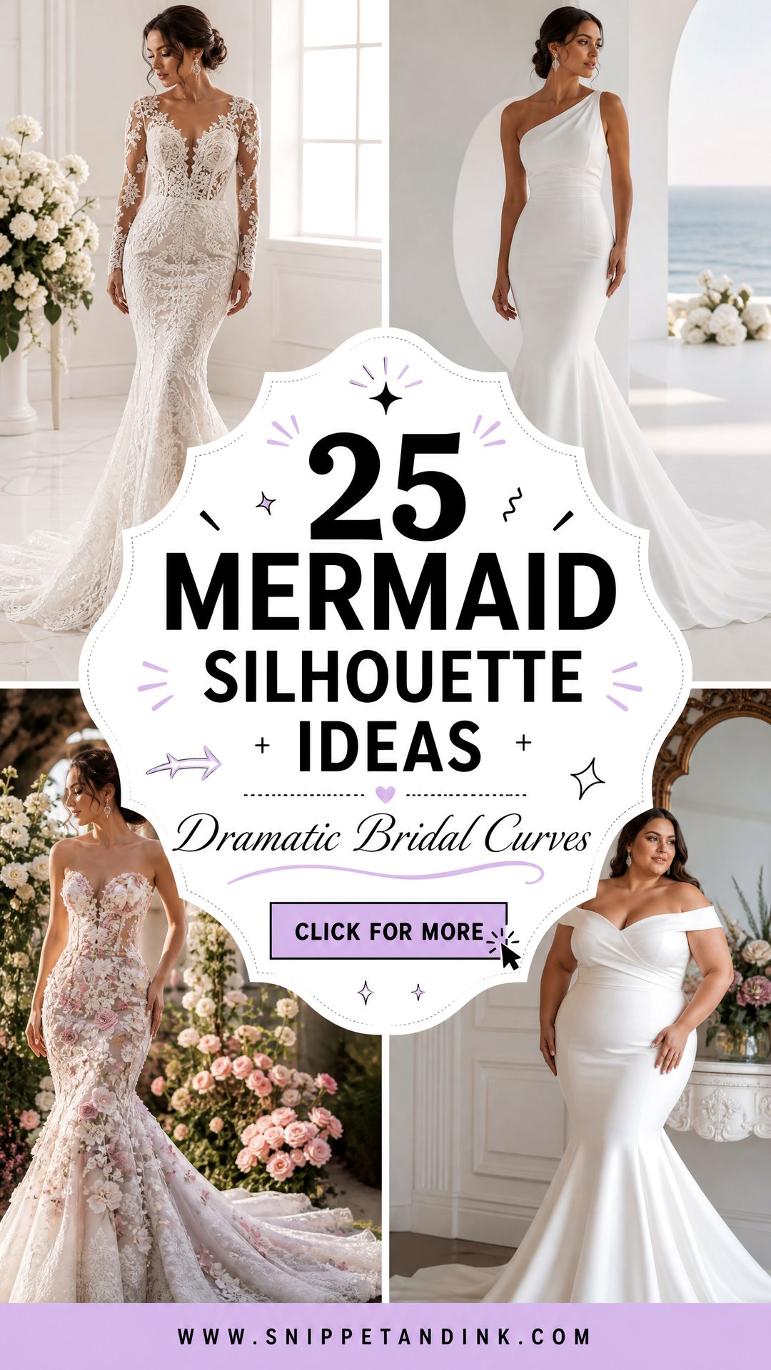 25 Mermaid Silhouette Ideas for Dramatic Bridal Curves - 25 Mermaid Silhouette Ideas for Dramatic Bridal Curves