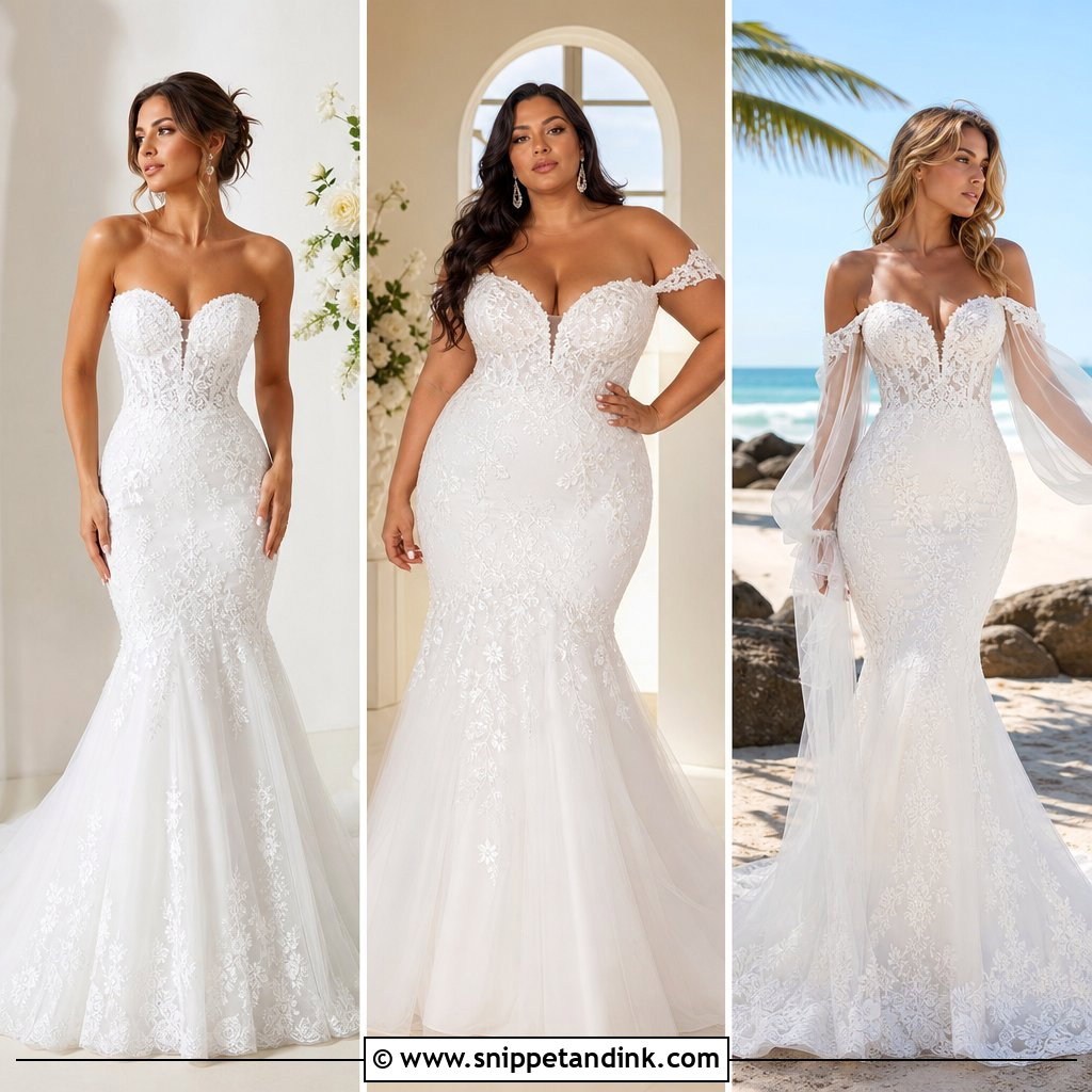 25 Mermaid Style Wedding Dress Ideas for a Sleek Bridal Look
