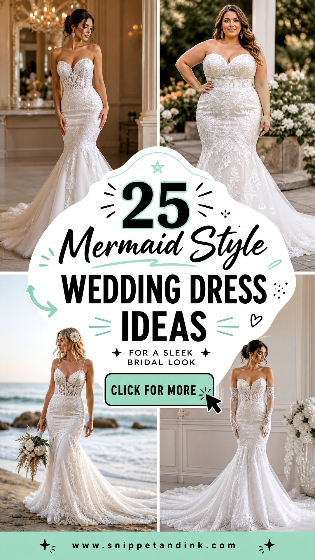 25 Mermaid Style Wedding Dress Ideas for a Sleek Bridal Look - 25 Mermaid Style Wedding Dress Ideas for a Sleek Bridal Look