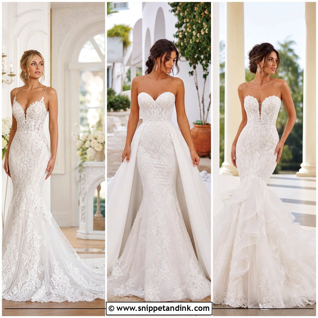 25 Mermaid Wedding Dress with Train Ideas for Grand Entrances
